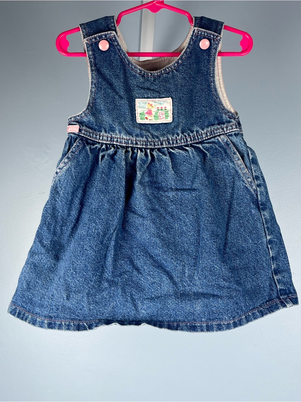 Vintage Lee Jeans Denim jumper dress union made 100% cotton
